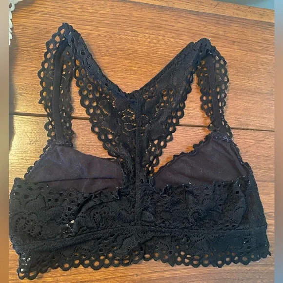 BUNDLE 4 Aerie Lace Bralettes Razorback (Black, White, Light Pink, Maroon) - Picture 11 of 12